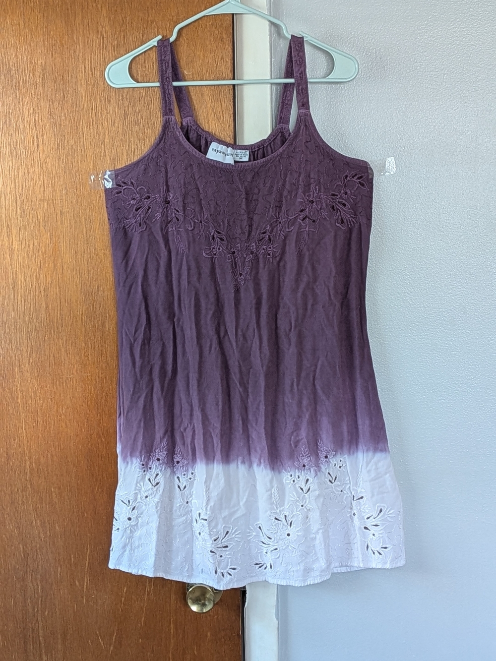 Purple And White Woman's Raya Sun Dress Size M